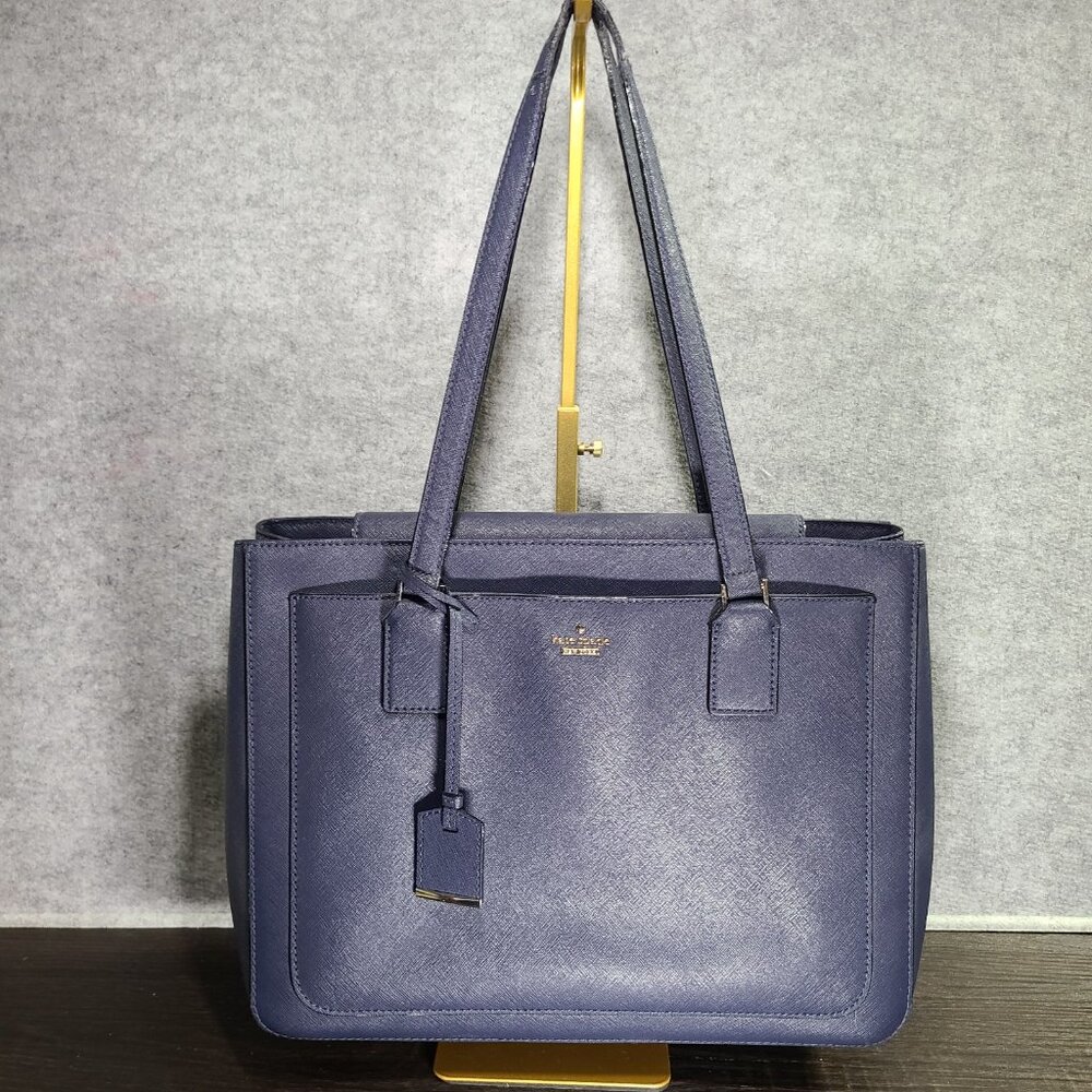 GUC Kate Spade Cameron Street Zooey Satchel in Navy Saffiano Leather  - READ